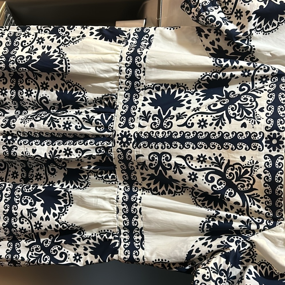 Boden Ink Blue and White Midi Dress - Picture 4 of 8